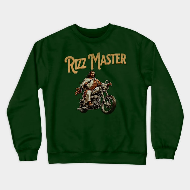 Rizz Master Jesus Christ is Rizzin' Funny Easter 2024 Tee He is Rizzin' Crewneck Sweatshirt by sarcasmandadulting